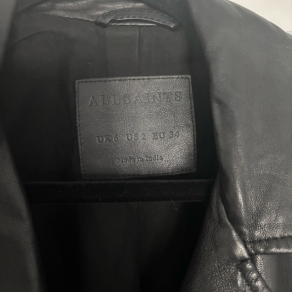 ALL SAINTS BALFERN LEATHER BIKER JACKET - Picture 2 of 4